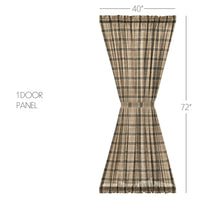 Thumbnail for Cider Mill Plaid Door Panel Curtain 72x40 VHC Brands - The Fox Decor