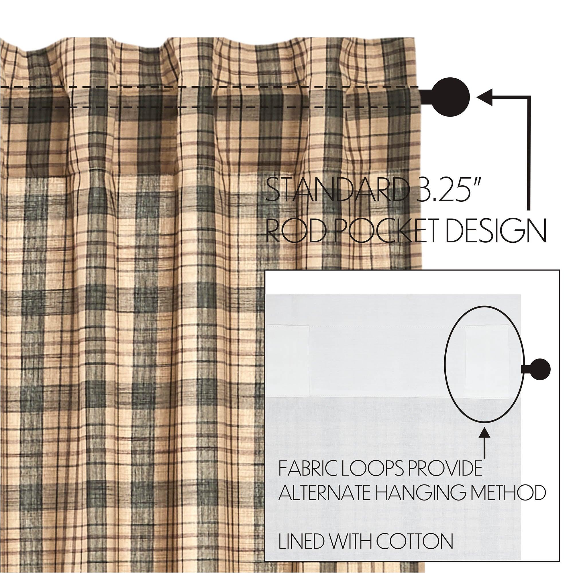 Cider Mill Plaid Panel Curtain Set of 2 84x40 VHC Brands - The Fox Decor