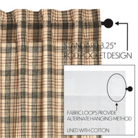 Thumbnail for Cider Mill Plaid Panel Curtain Set of 2 84x40 VHC Brands - The Fox Decor