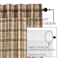 Thumbnail for Cider Mill Plaid Panel Curtain Set of 2 84x40 VHC Brands