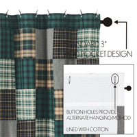 Thumbnail for Pine Grove Patchwork Shower Curtain 72x72 VHC Brands