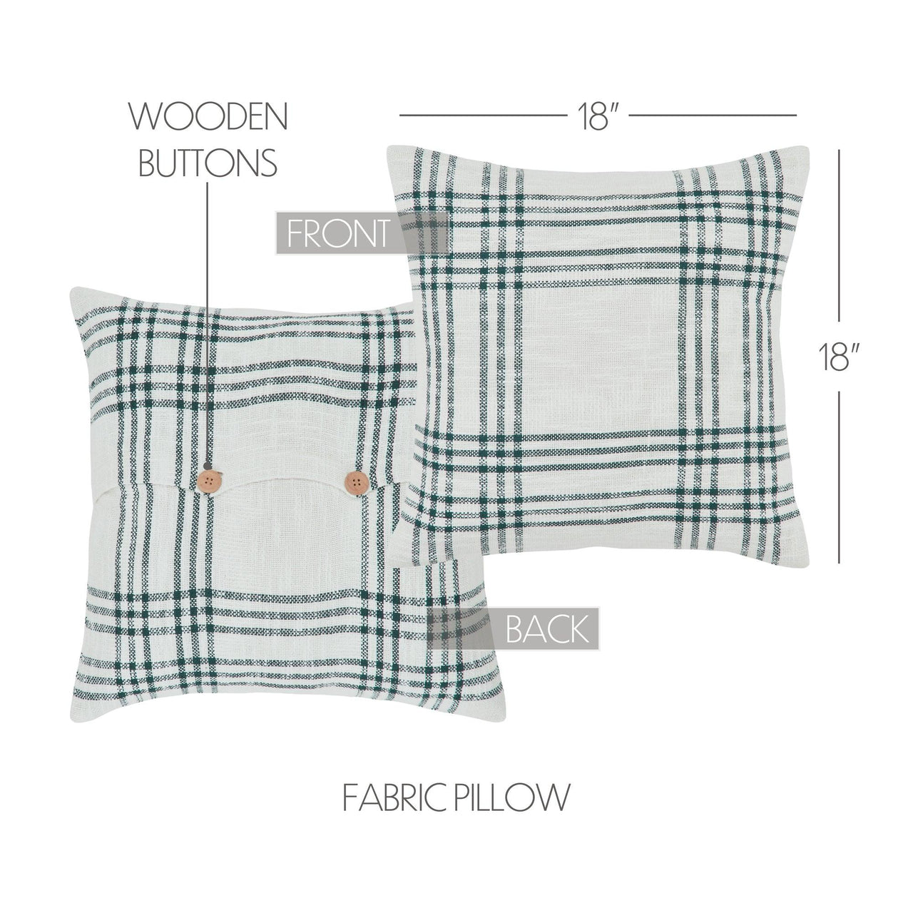 Pine Grove Plaid Fabric Pillow 18x18 - The Fox Decor