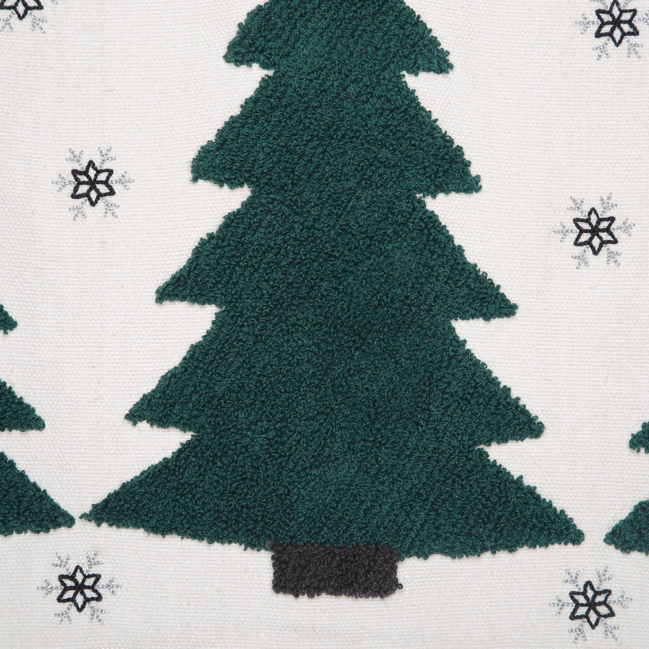 Pine Grove Plaid Embroidered Trees Pillow 14x22 - The Fox Decor