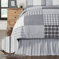 Thumbnail for Sawyer Mill Black King Bed Skirt 78x80x16 VHC Brands