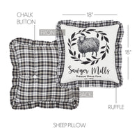 Sawyer Mill Black Sheep Pillow 18x18 VHC Brands - The Fox Decor