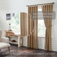 Thumbnail for Stitched Burlap Natural Panel Curtain Set of 2 84x40 VHC Brands