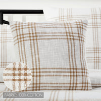 Thumbnail for Wheat Plaid Fabric Pillow 18x18 VHC Brands