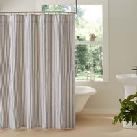 Thumbnail for Kaila Ticking Stripe Shower Curtain 72x72 - The Fox Decor