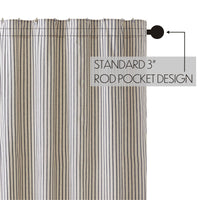 Thumbnail for Kaila Ticking Stripe Shower Curtain 72x72 - The Fox Decor