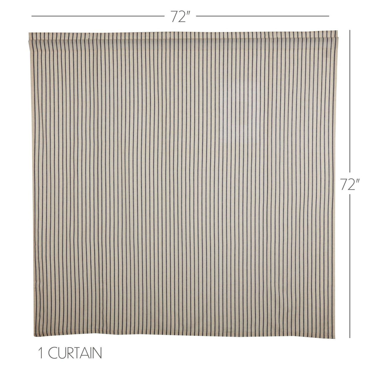 Kaila Ticking Stripe Shower Curtain 72x72 - The Fox Decor