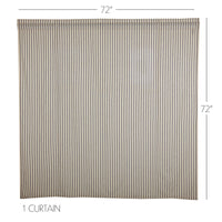 Thumbnail for Kaila Ticking Stripe Shower Curtain 72x72 - The Fox Decor