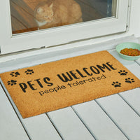Pets Welcome (People Tolerated) Doormat - The Fox Decor