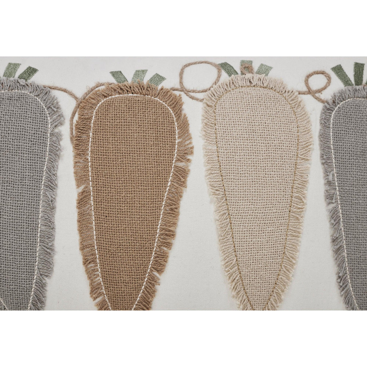 Burlap Applique Carrot Pillow 14x22 - The Fox Decor