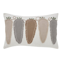 Thumbnail for Burlap Applique Carrot Pillow 14x22 - The Fox Decor