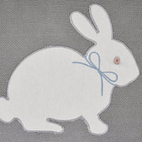 Burlap Applique Bunny Pillow 18x18 - The Fox Decor
