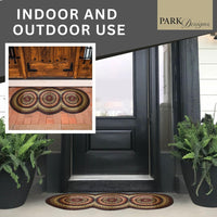 Thumbnail for Red Folk Art Braided Rug Runner - 30