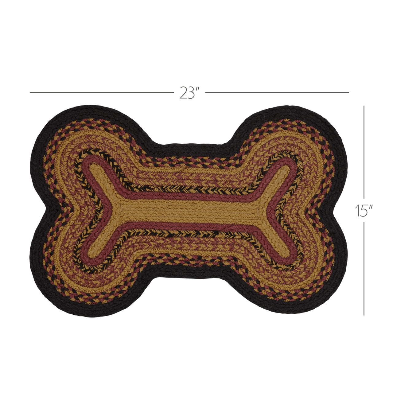 Heritage Farms Indoor/Outdoor Medium Bone Braided Rug 15"x23" VHC Brands - The Fox Decor