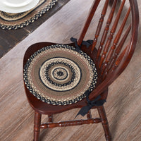 Thumbnail for Sawyer Mill Charcoal Creme Jute Braided Chair Pad 15