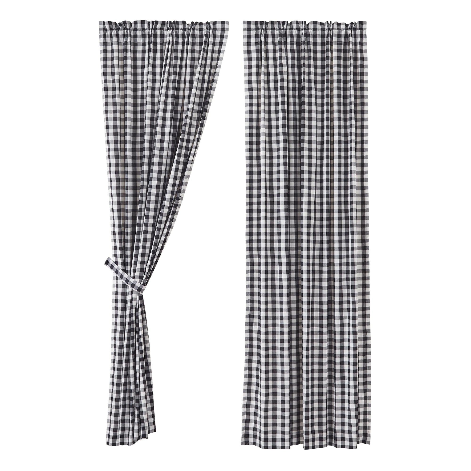 Annie Buffalo Black Check Panel Curtain 96