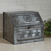 Thumbnail for Star Metal Bread Box - Galvanized - Park Designs - The Fox Decor