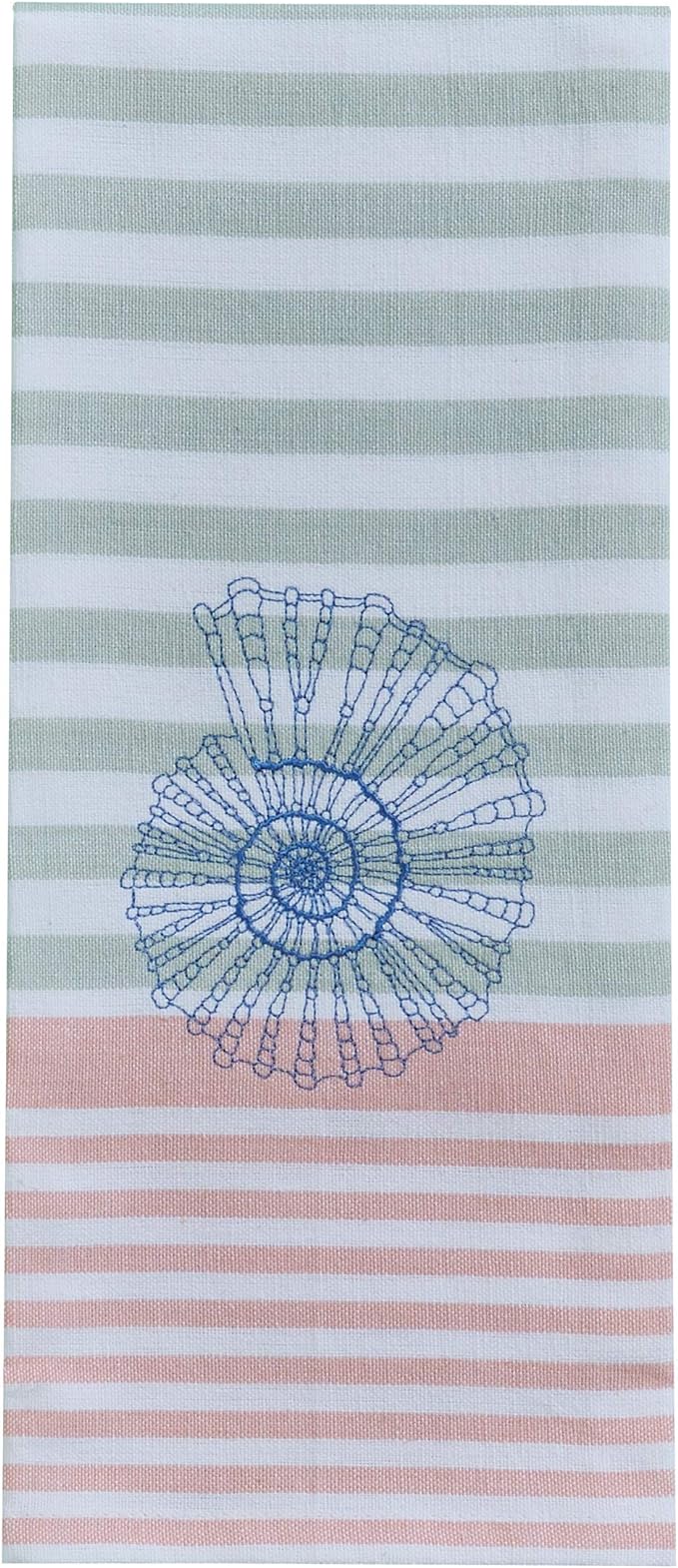 Sea Life Embroidered Shell Dishtowel Set of 2 Park Designs