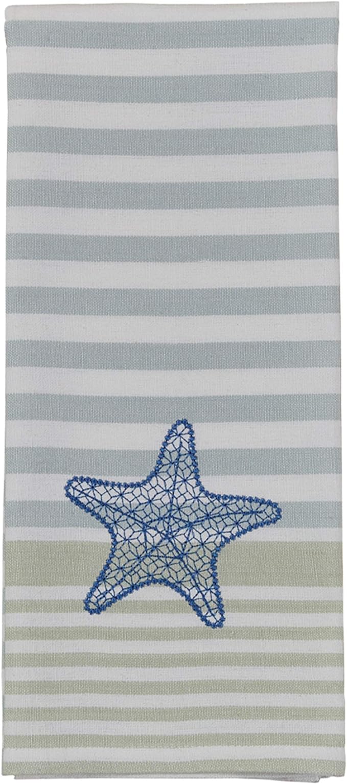 Sea Life Embroidered Starfish Dishtowel Set of 2 Park Designs