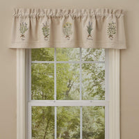 Thumbnail for Herb Embroidered Lined Valance Park Designs