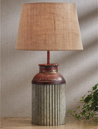 Thumbnail for Crimped Canister Lamp with Shade - Park Designs