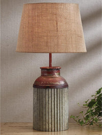 Thumbnail for Crimped Canister Lamp with Shade - Park Designs