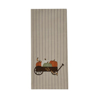 Pumpkin Cart Embroidered Dishtowel - The Fox Decor