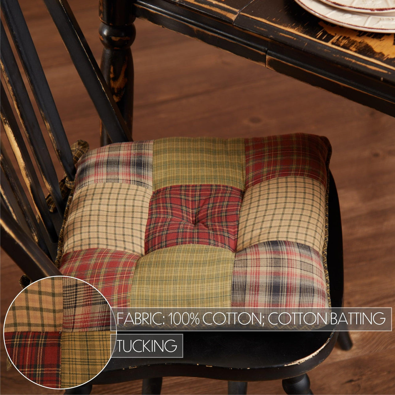 Tea Cabin Chair Pad Patchwork