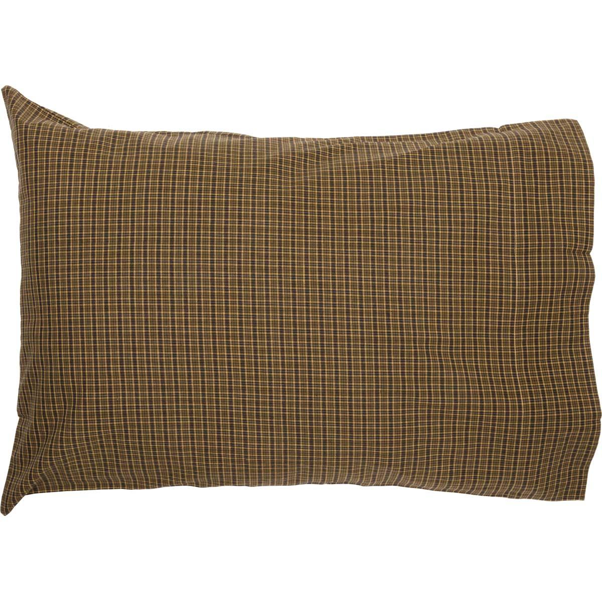 Tea Cabin Green Plaid Standard Pillow Case Set of 2 21x30 VHC Brands - The Fox Decor
