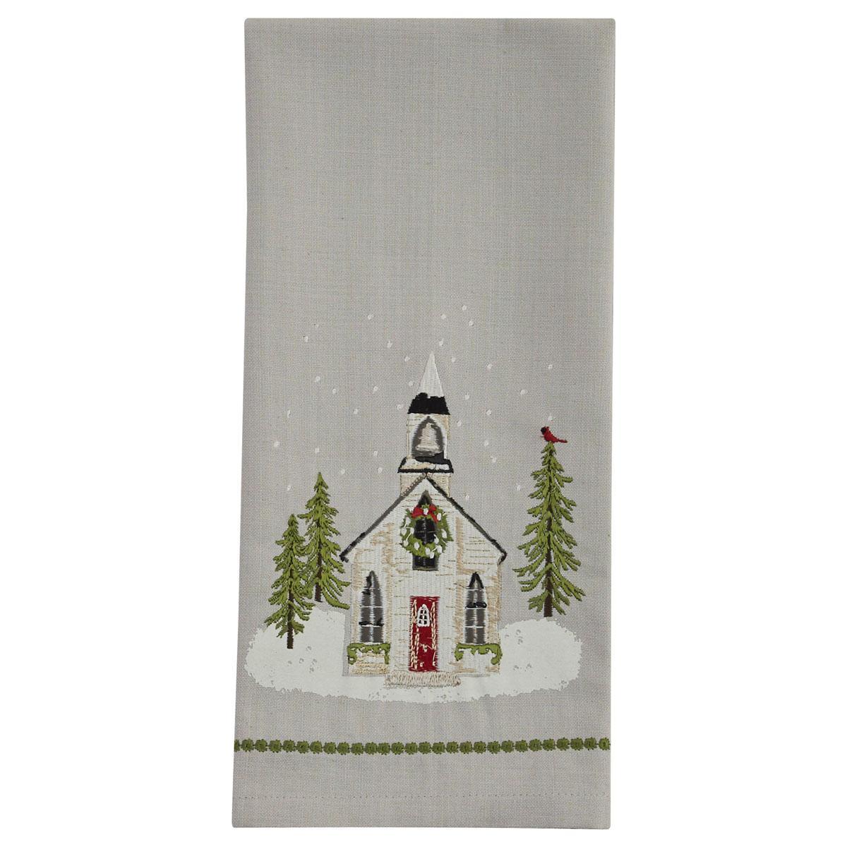 Church Christmas Dishtowel - Set of 2 Park Designs - The Fox Decor