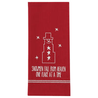 Snowmen Fall From Heaven Embroidered Dishtowel - The Fox Decor