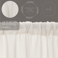 Thumbnail for Tobacco Cloth Antique White Panel Curtain Fringed Set of 2 84x40 VHC Brands - The Fox Decor