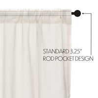 Thumbnail for Tobacco Cloth Antique White Panel Curtain Fringed Set of 2 84x40 VHC Brands - The Fox Decor
