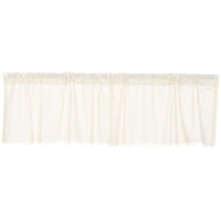 Tobacco Cloth Antique White Valance Curtain Fringed 16x72 VHC Brands - The Fox Decor