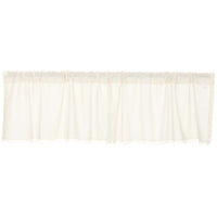 Thumbnail for Tobacco Cloth Antique White Valance Curtain Fringed 16x72 VHC Brands
