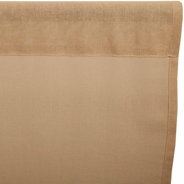 Tobacco Cloth Khaki Valance Curtain Fringed 16x72