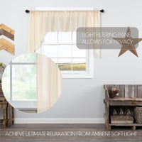 Thumbnail for Tobacco Cloth Natural Swag Fringed Set of 2 36x36x16 - The Fox Decor