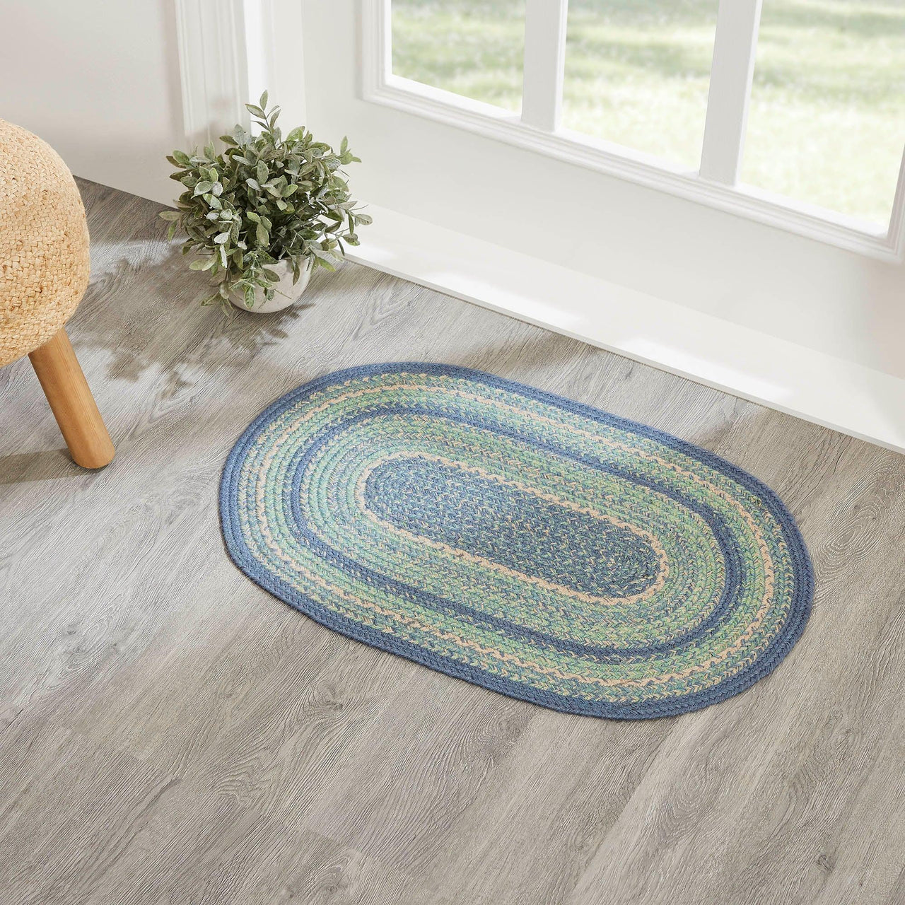 Jolie Braided Jute Oval Braided Rugs with Rug Pad - VHC Brands - The Fox Decor