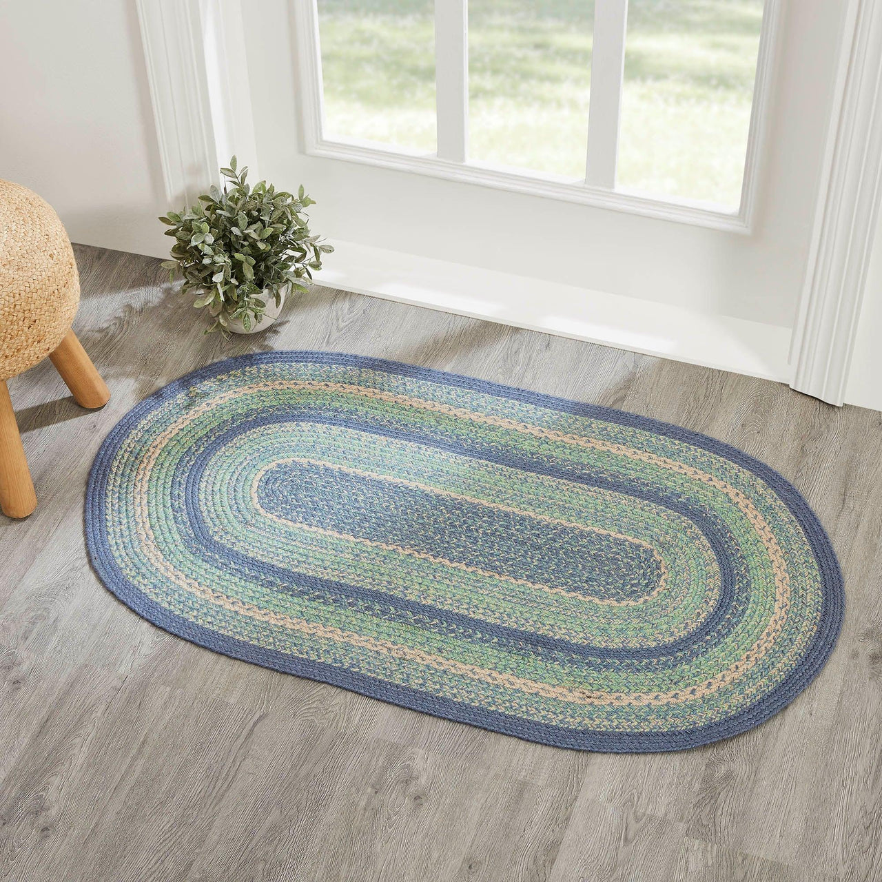 Jolie Braided Jute Oval Braided Rugs with Rug Pad - VHC Brands