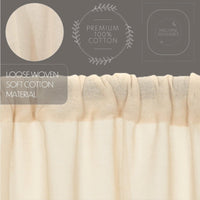 Thumbnail for Tobacco Cloth Natural Valance Curtain Fringed 16x72 - The Fox Decor