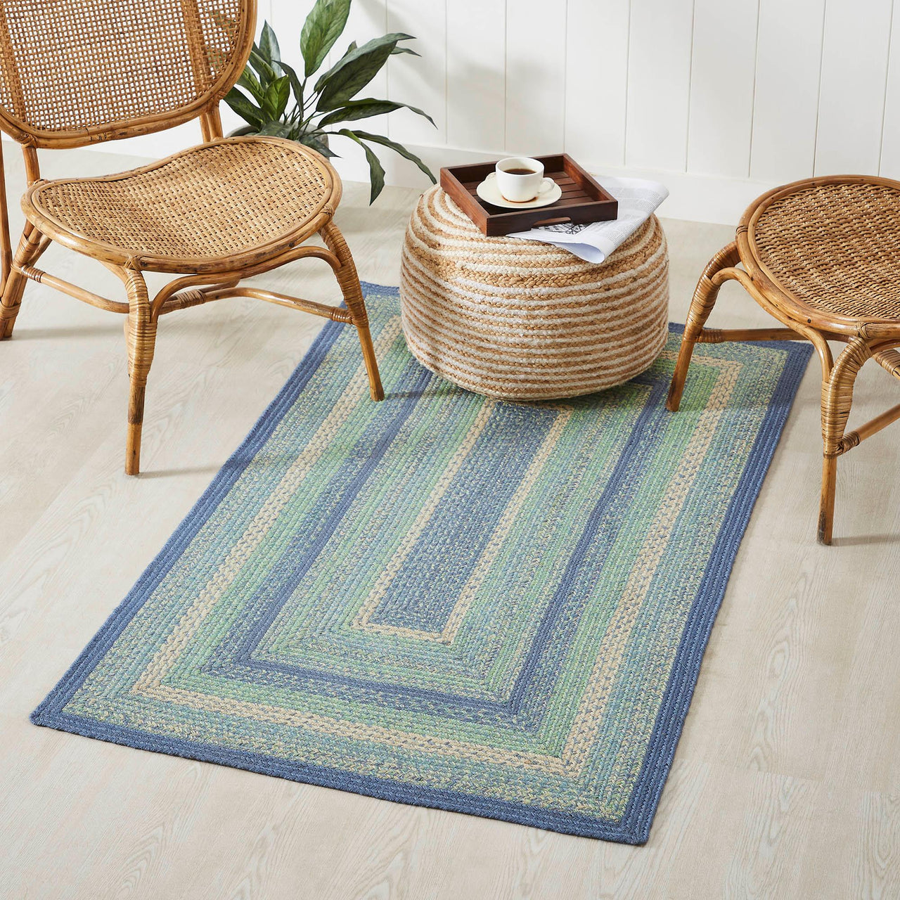 Jolie Braided Jute Rectangle Rugs with Rug Pad - VHC Brands