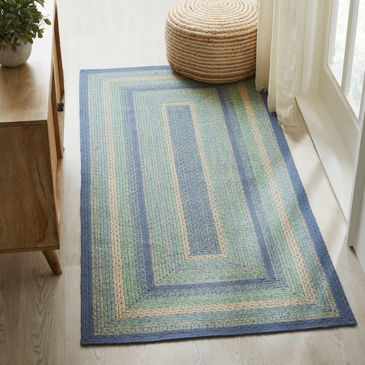 Jolie Braided Jute Rectangle Rugs with Rug Pad - VHC Brands - The Fox Decor