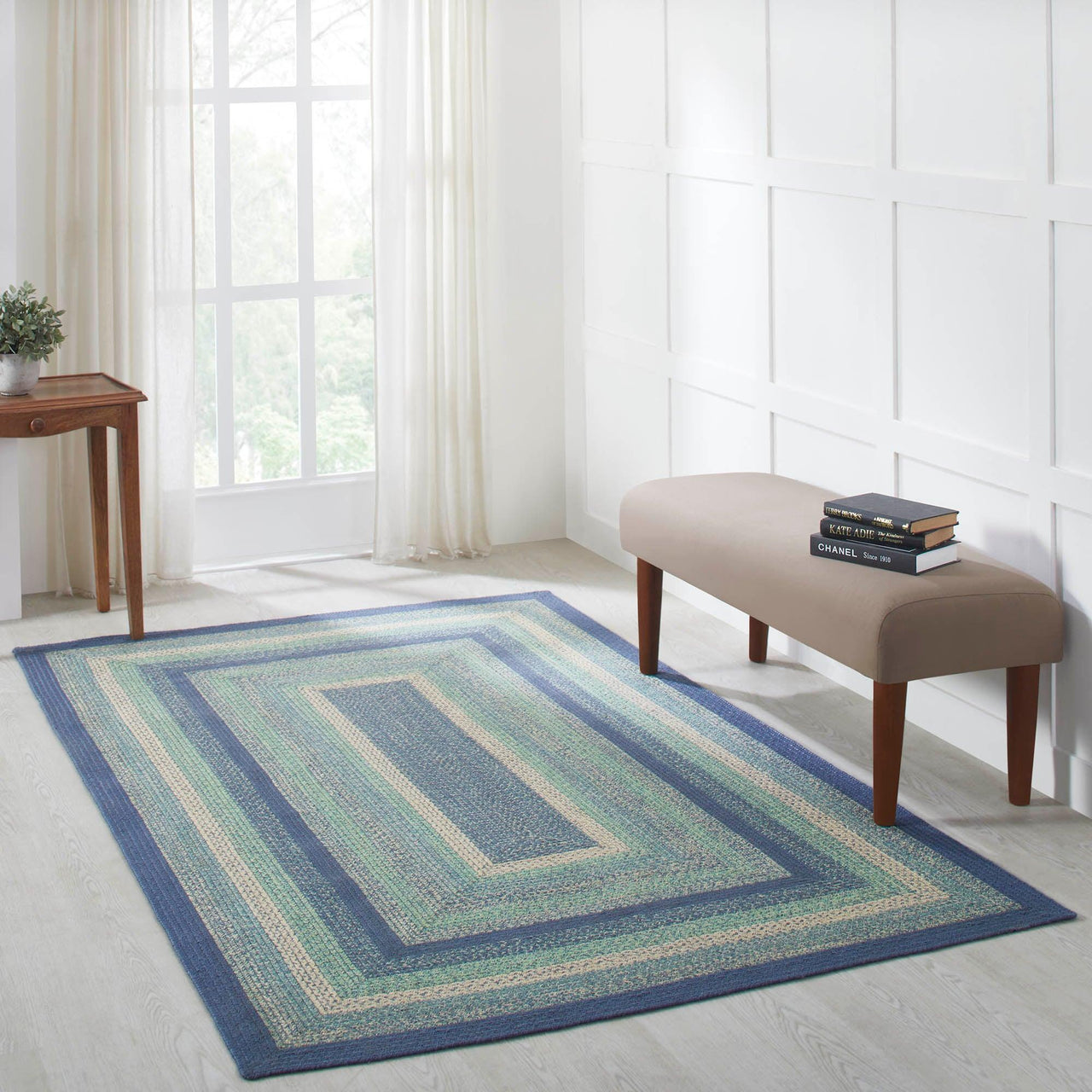 Jolie Braided Jute Rectangle Rugs with Rug Pad - VHC Brands - The Fox Decor