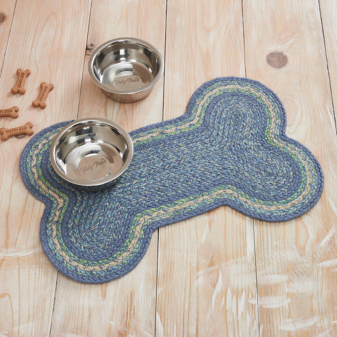 Jolie Indoor/Outdoor Medium Bone Braided Rug 15"x23" VHC Brands - The Fox Decor
