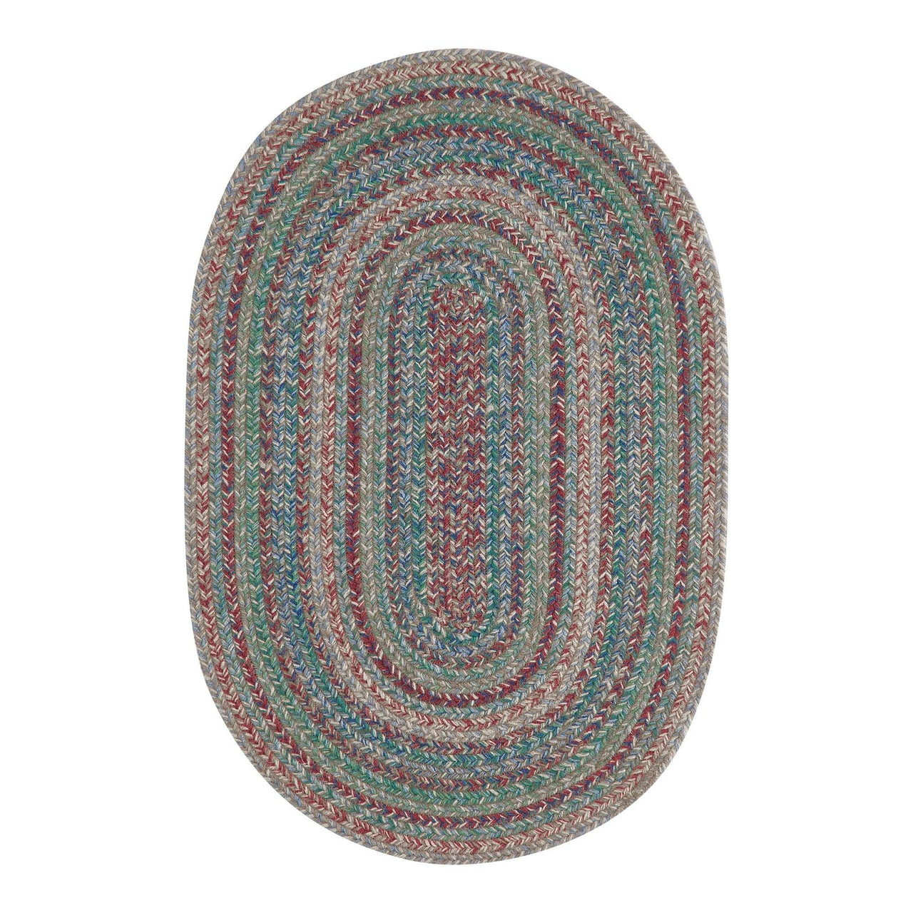 Multi Braided Jute Oval Braided Rugs with Rug Pad - VHC Brands