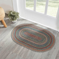 Thumbnail for Multi Braided Jute Oval Braided Rugs with Rug Pad - VHC Brands - The Fox Decor