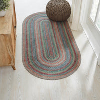 Thumbnail for Multi Braided Jute Oval Braided Rugs with Rug Pad - VHC Brands - The Fox Decor